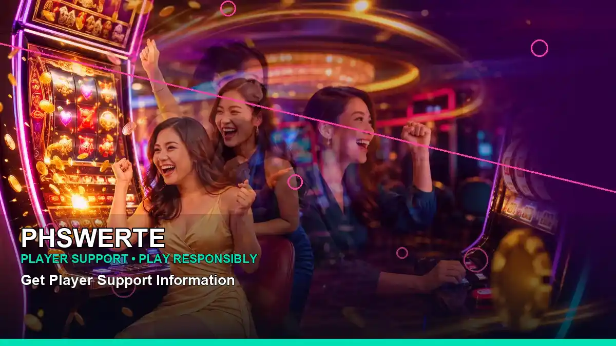 PHSWERTE neon jackpot slot games featuring an adult Filipina casino host with a panoramic reel composition